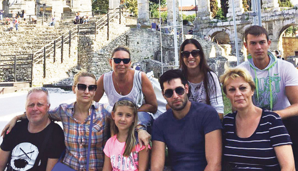Goca Tržan na porodičnom putovanju