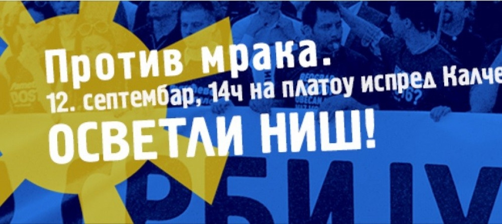 Miting opozicije u Nišu