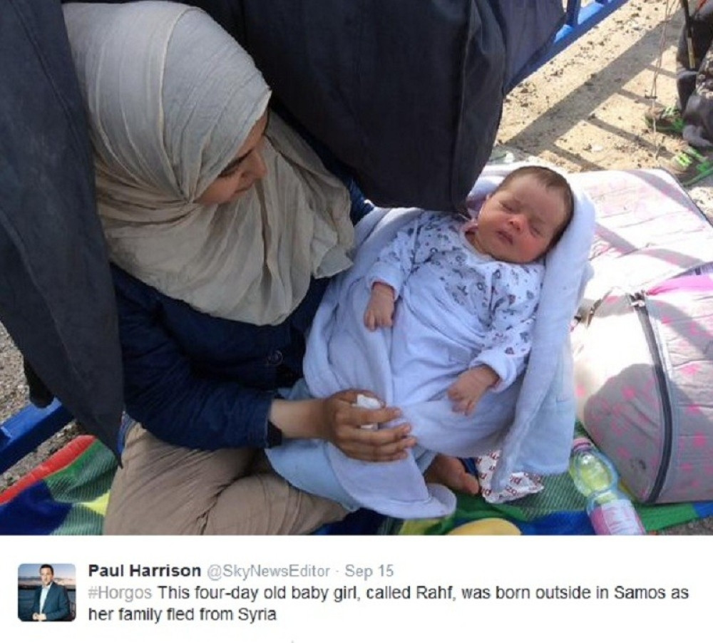 Među izbeglicama i beba stara samo pet dana