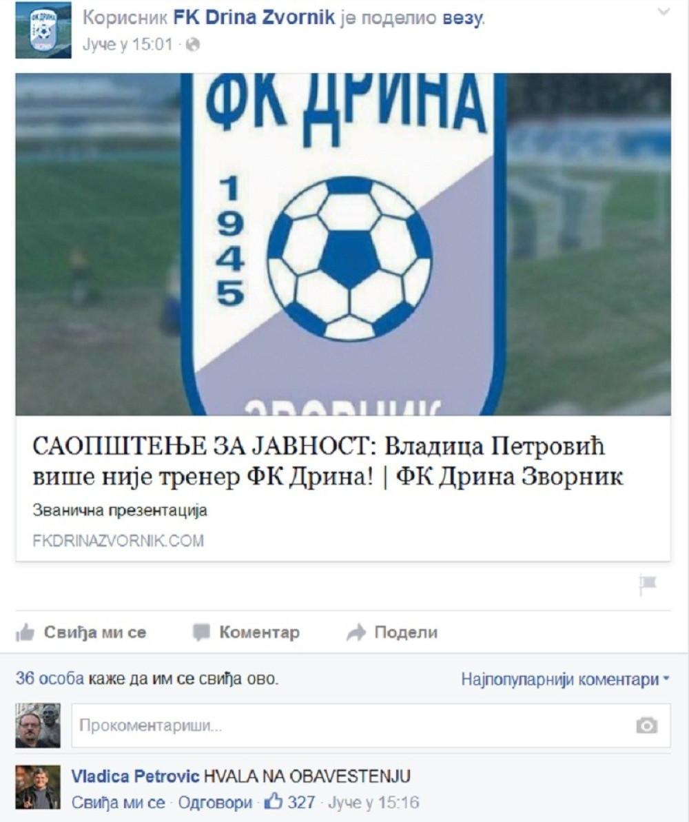 Ovakvo otpuštanje trenera još niste videli (FOTO)