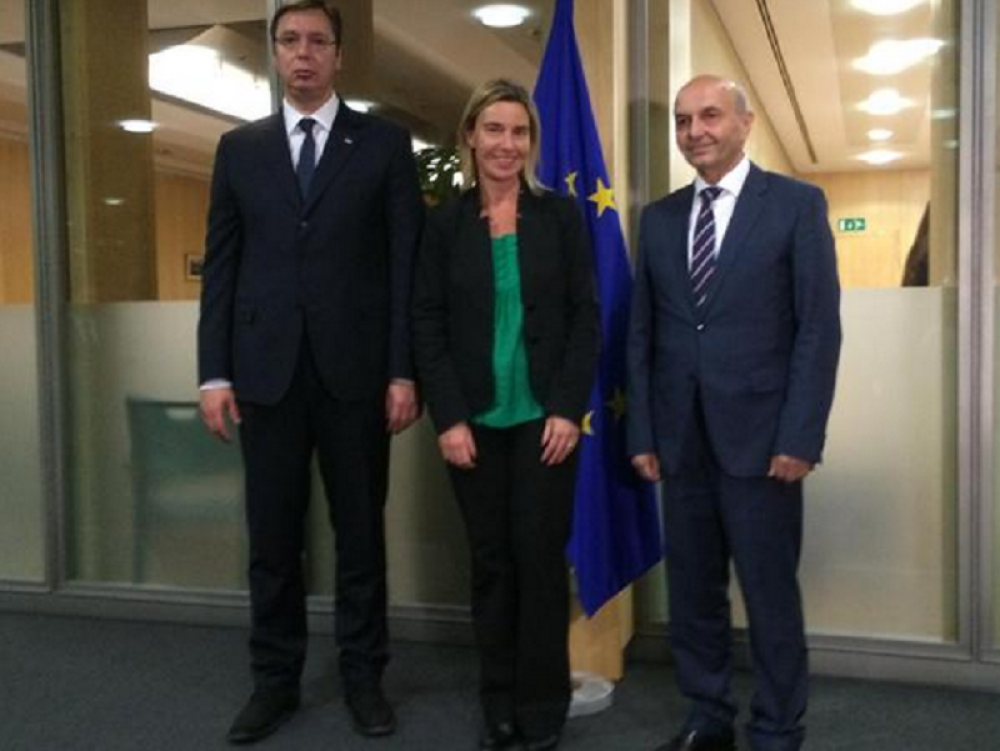 Mogerini: Vučić i Mustafa posvećeni primeni sporazuma