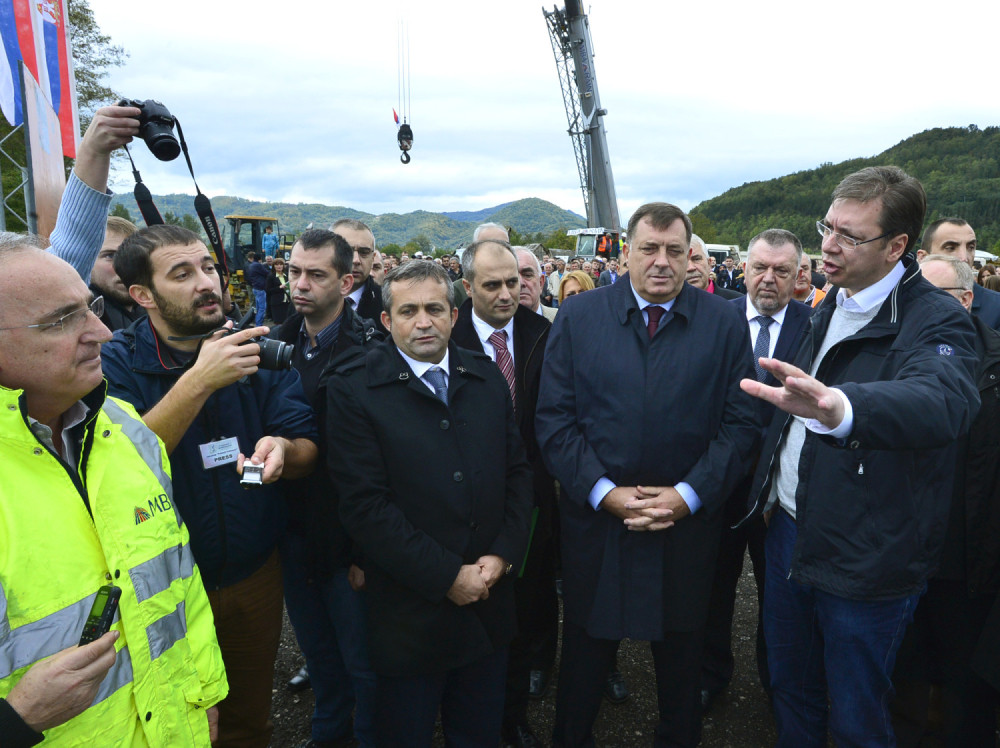 Počela izgradnja mosta Ljubovija - Bratunac (FOTO)