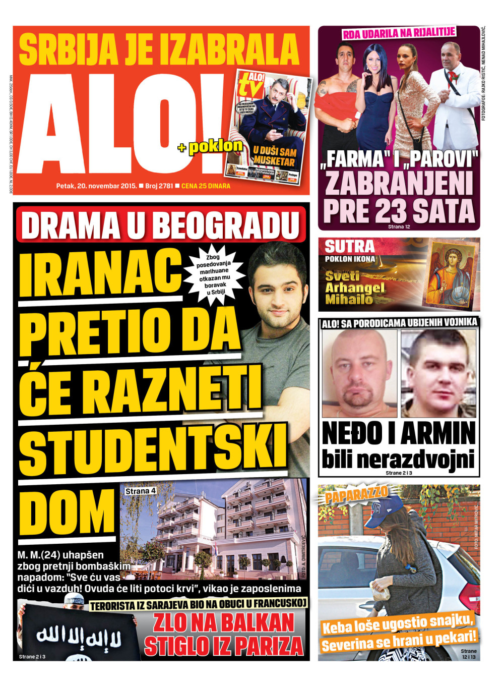 Naslovna za: 20.11.2015.