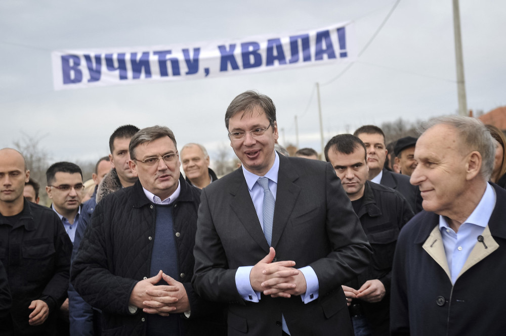 Vučića na otvoranju puta dočekao Dragan Džajić (FOTO)