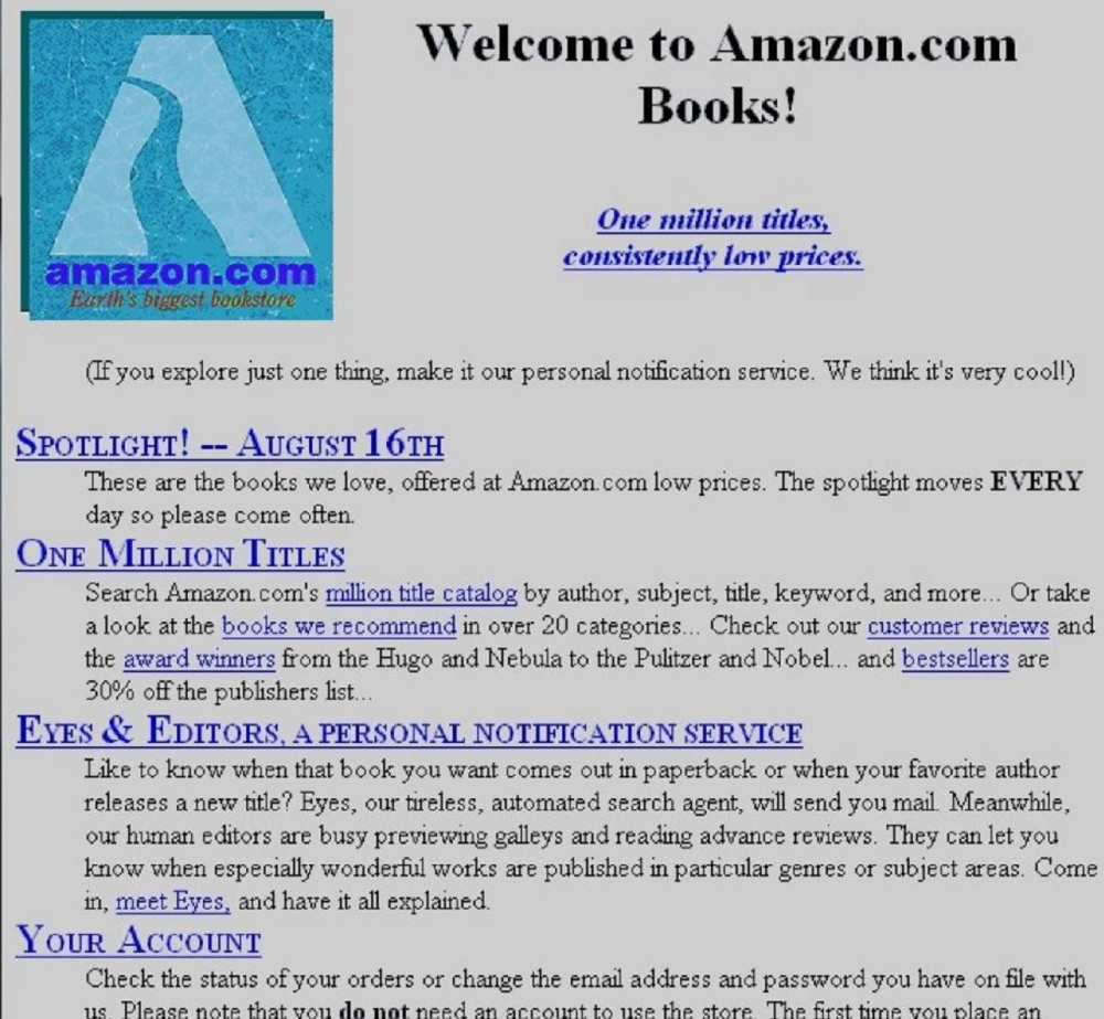 Ovako su izgledali poznati sajtovi kada su pokrenuti!