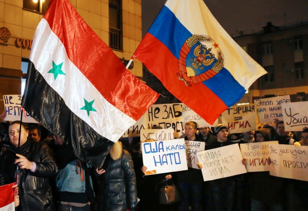 Protest ispred ambasade Turske u Moskvi