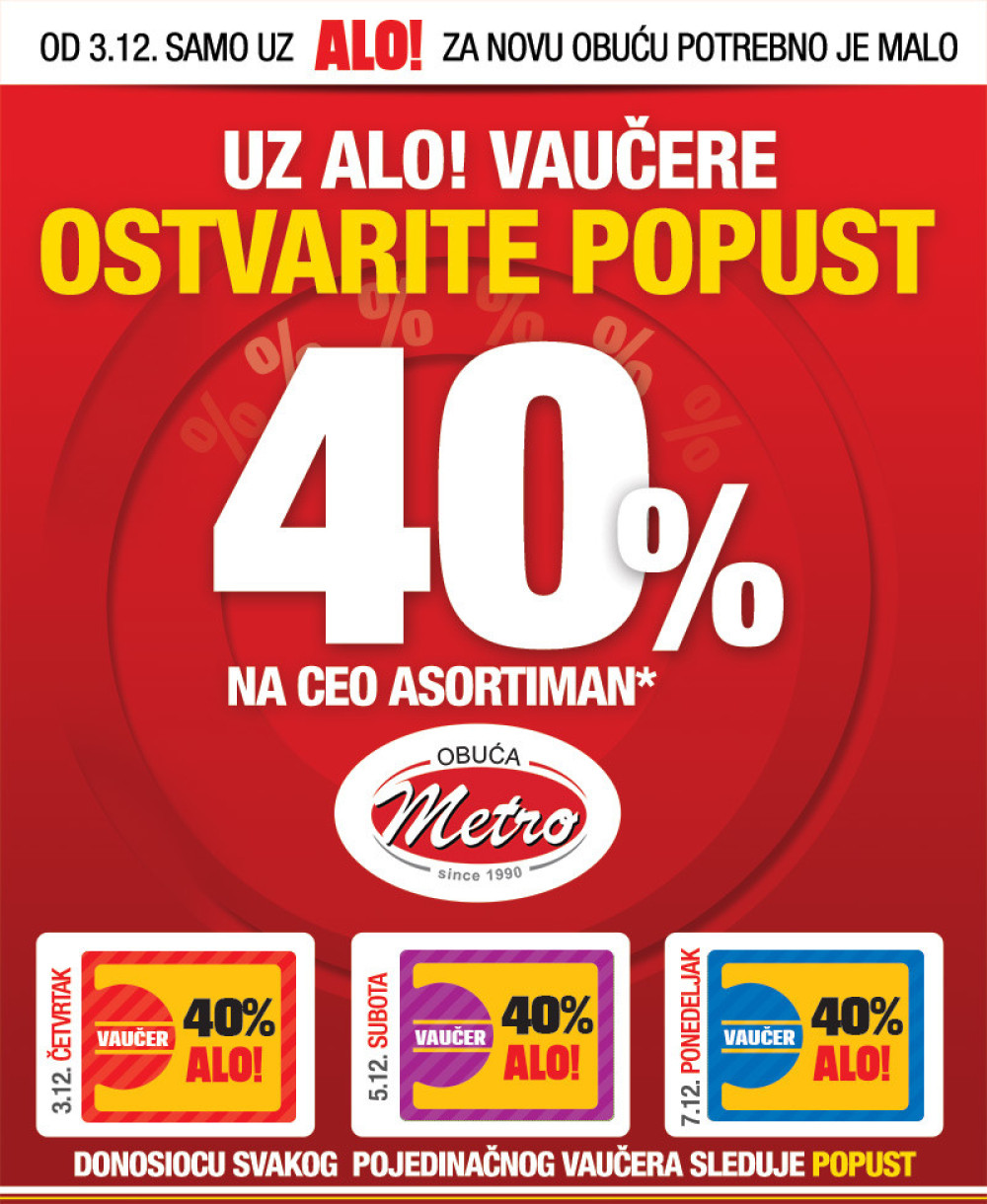 Kupite obuću 40 odsto jeftinije!