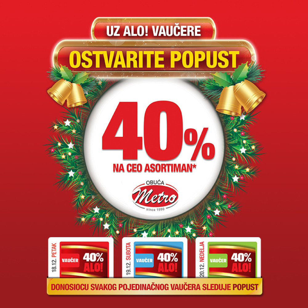 Uz Alo! kupite obuću "Metro" 40 odsto jeftinije!