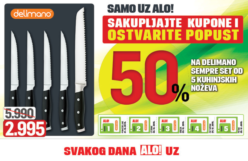 Kupite Delimano Sempre set noževa upola cene!