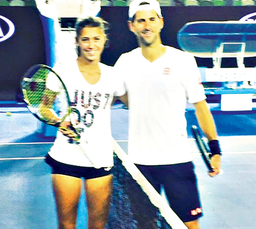 Nole sparingovao sa Danilovićevom ćerkom