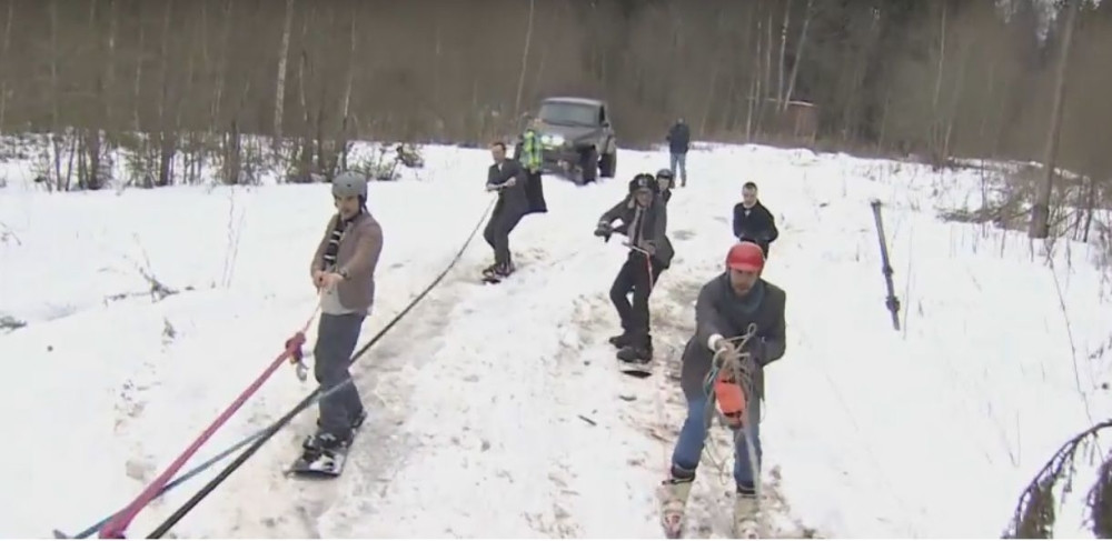 Snoubord na ruski način (SMEHOTRESAN VIDEO)