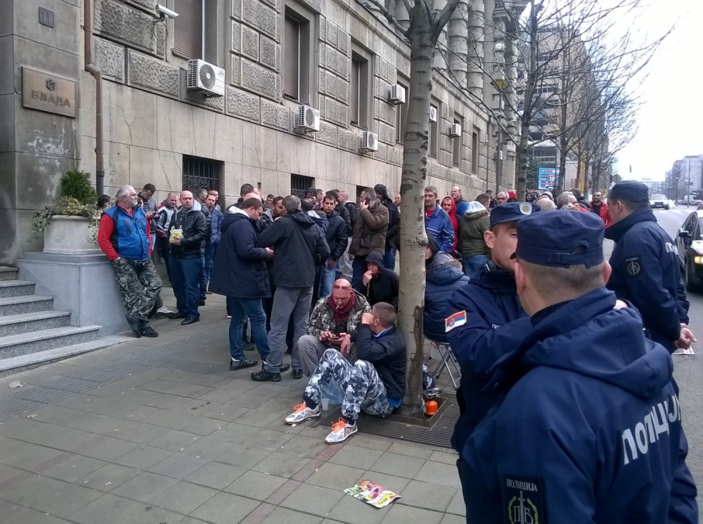 Protest taksista ipred Vlade
