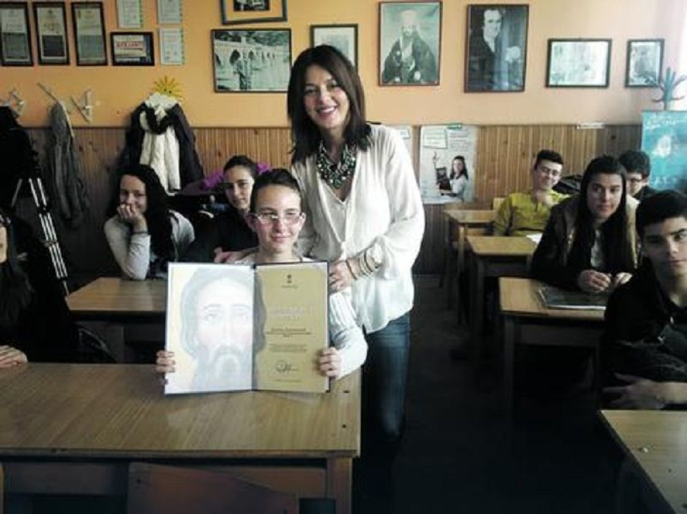 Prijem za slepu učenicu, dobitnicu Svetosavske povelje