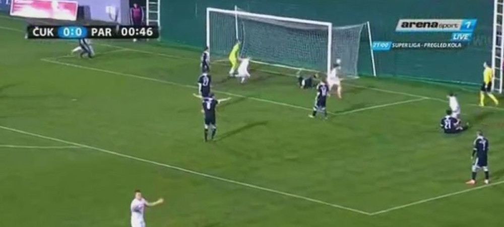 Čuka posle nekoliko sekundi načela Partizan (VIDEO)