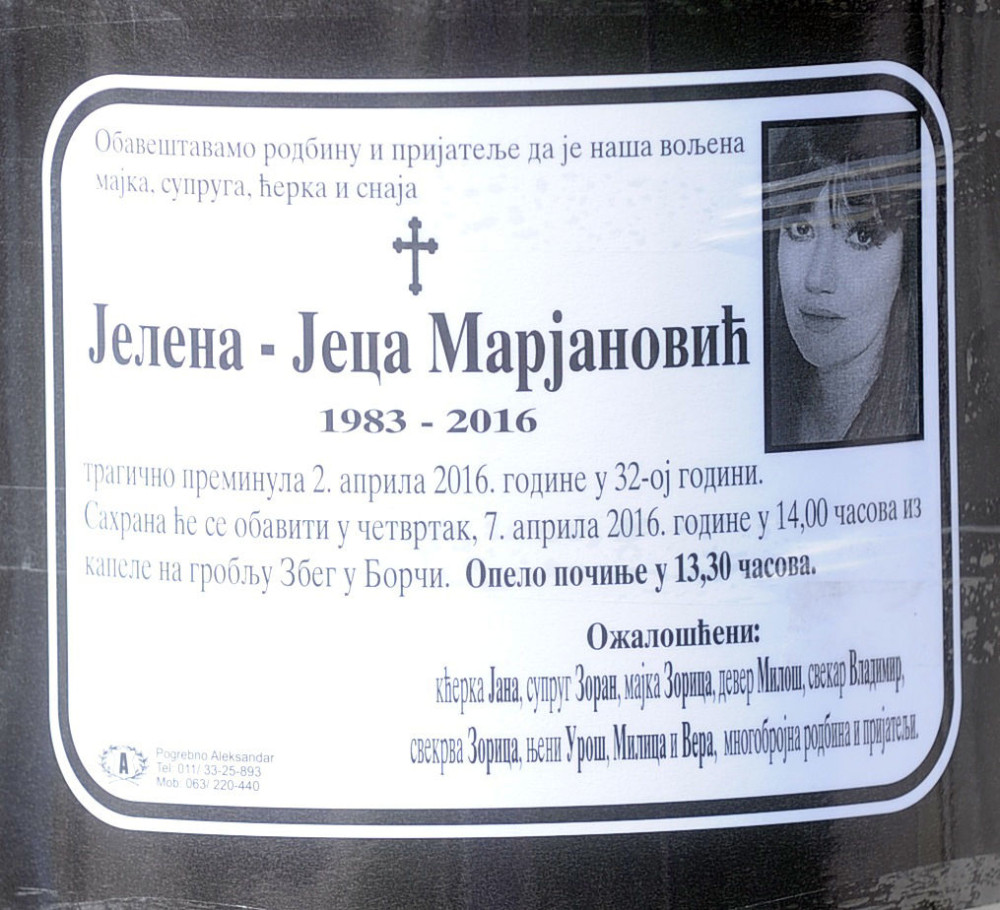 Ubica Jelenu udario 30 puta u glavu