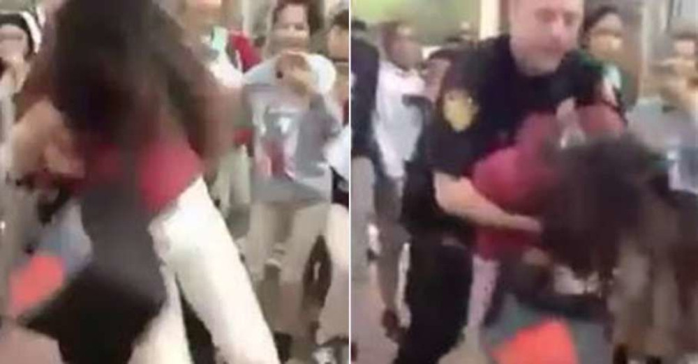 Policajac tresnuo učenicu o beton! (VIDEO)