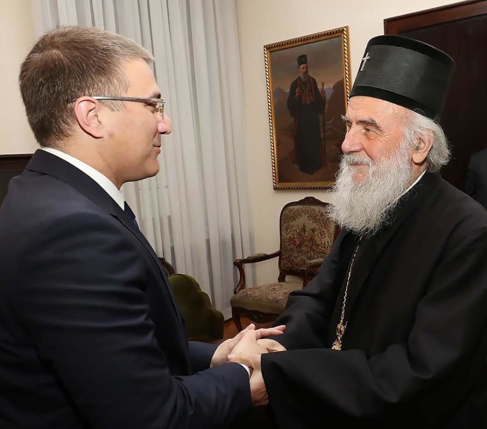 Ministar Stefanović kod Patrijarha Irineja (FOTO)