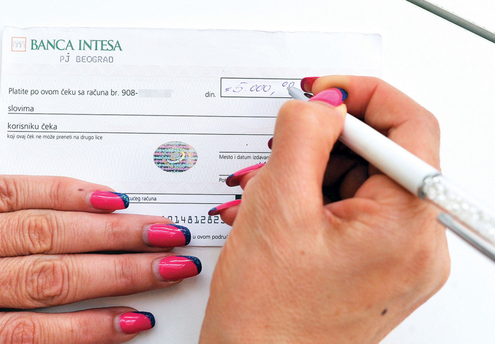 3.500 da poništite izgubljene čekove