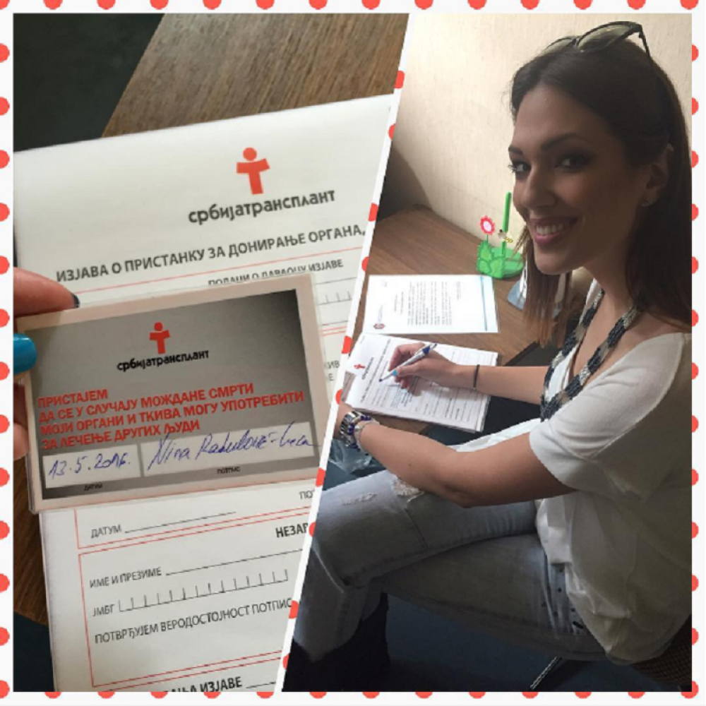 Nina Lečić zaveštala organe