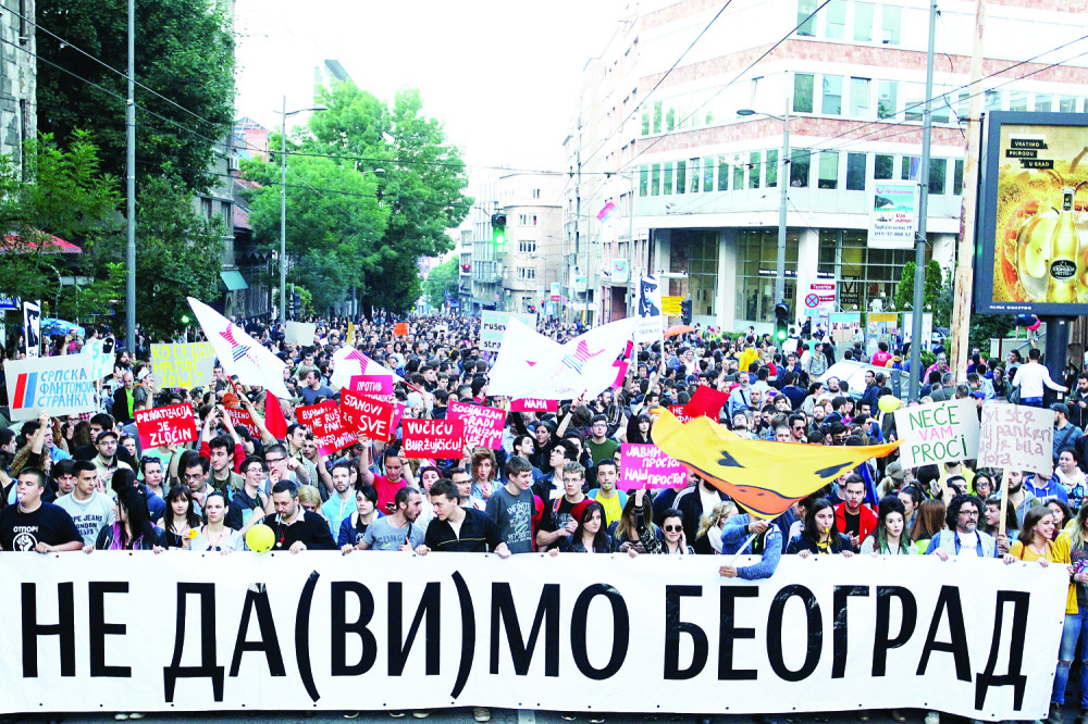 Protest zbog rušenja u Savamali (FOTO + VIDEO)