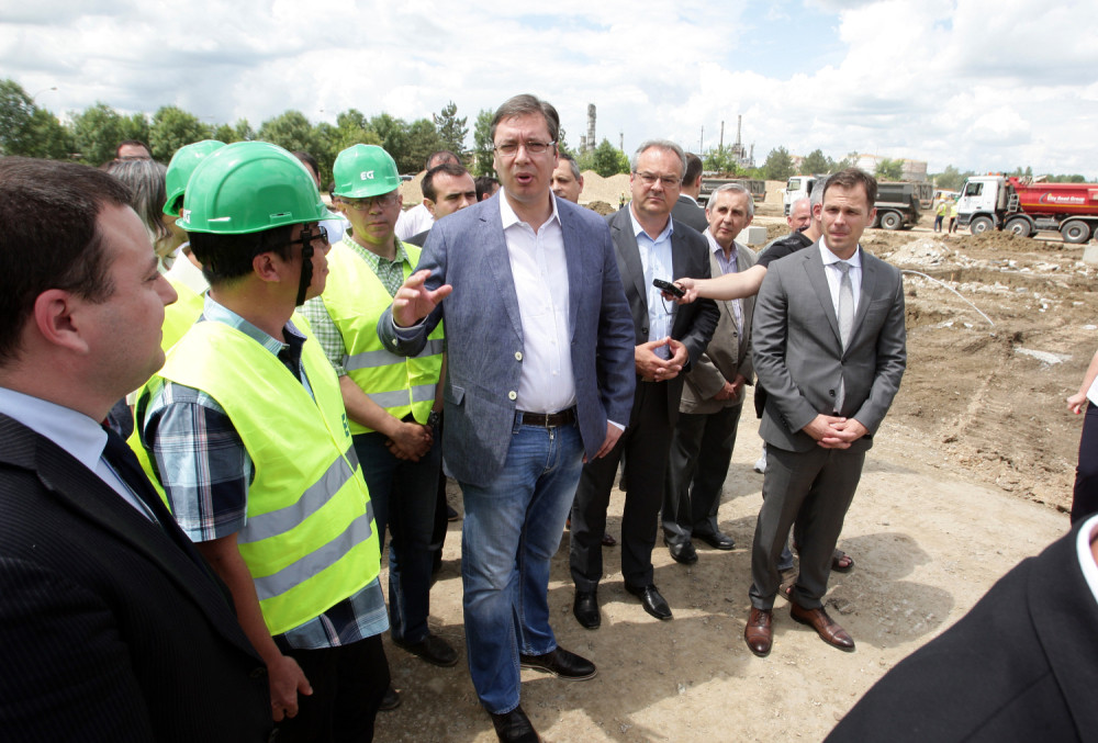 Vučić obišao gradilište "Mei Ta"  u Obrenovcu