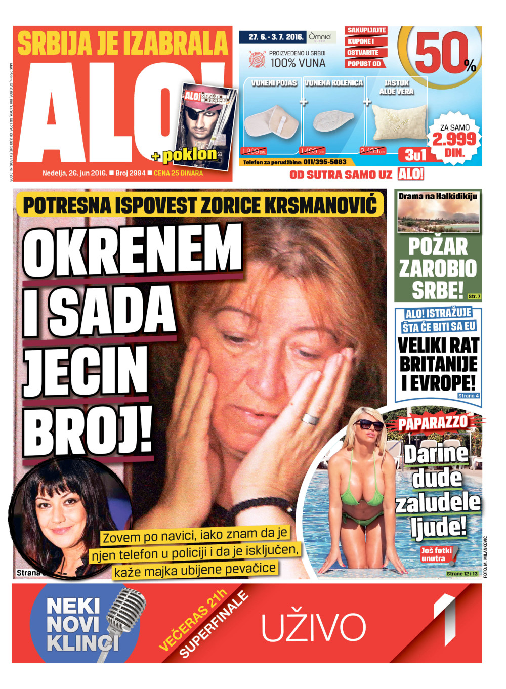 Naslovna za: 26.6.2016