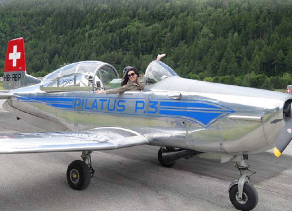 Dragana pilotira iznad Srbije