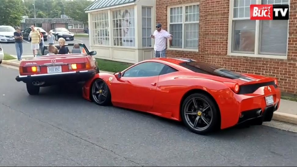 Slupala Ferari dok se parkirala (VIDEO)