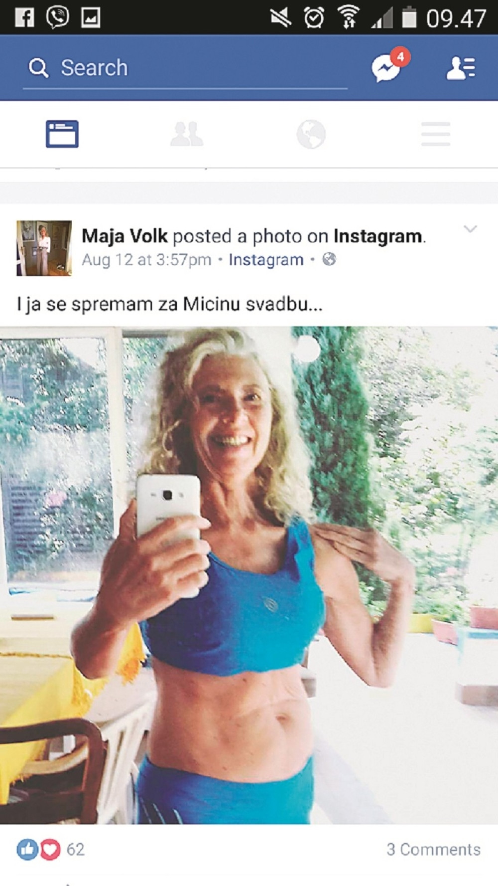 Maja Volk pokazala trbušnjake (FOTO)