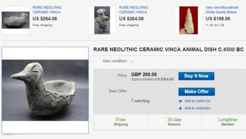 Vinčansko blago prodaju preko Interneta?!