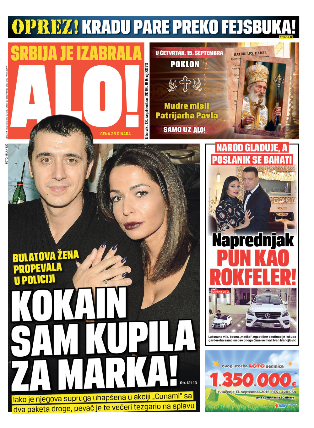 Naslovna za: 13.9.2016