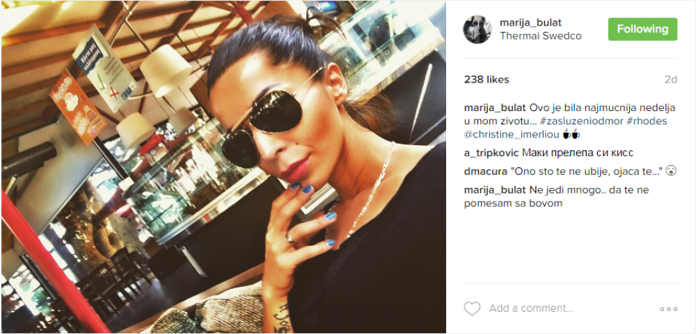 Bulatova žena otišla iz Srbije