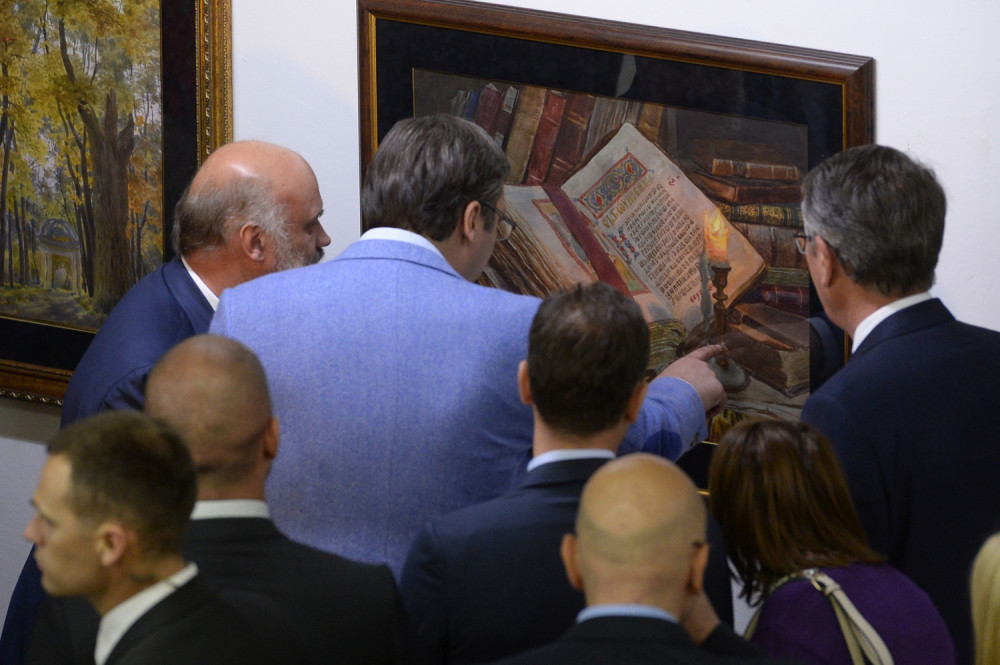 Vučić na izložbi ruskog slikara