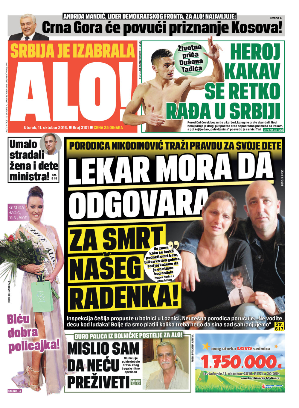 Naslovna za: 11.10.2016