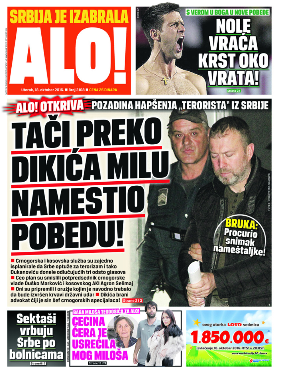 Naslovna za: 18.10.2016