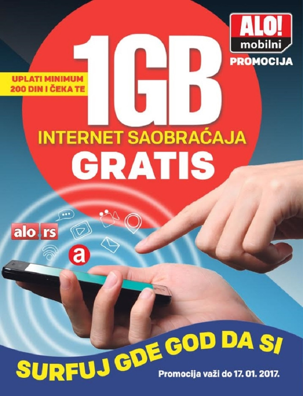 Uz dopunu od 200 dinara, gigabajt interneta gratis!