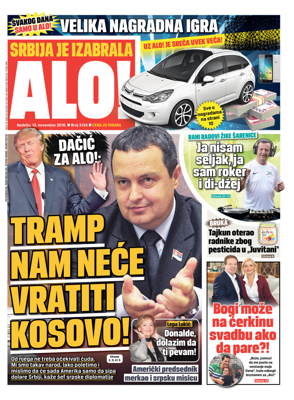 Naslovna za: 13.11.2016