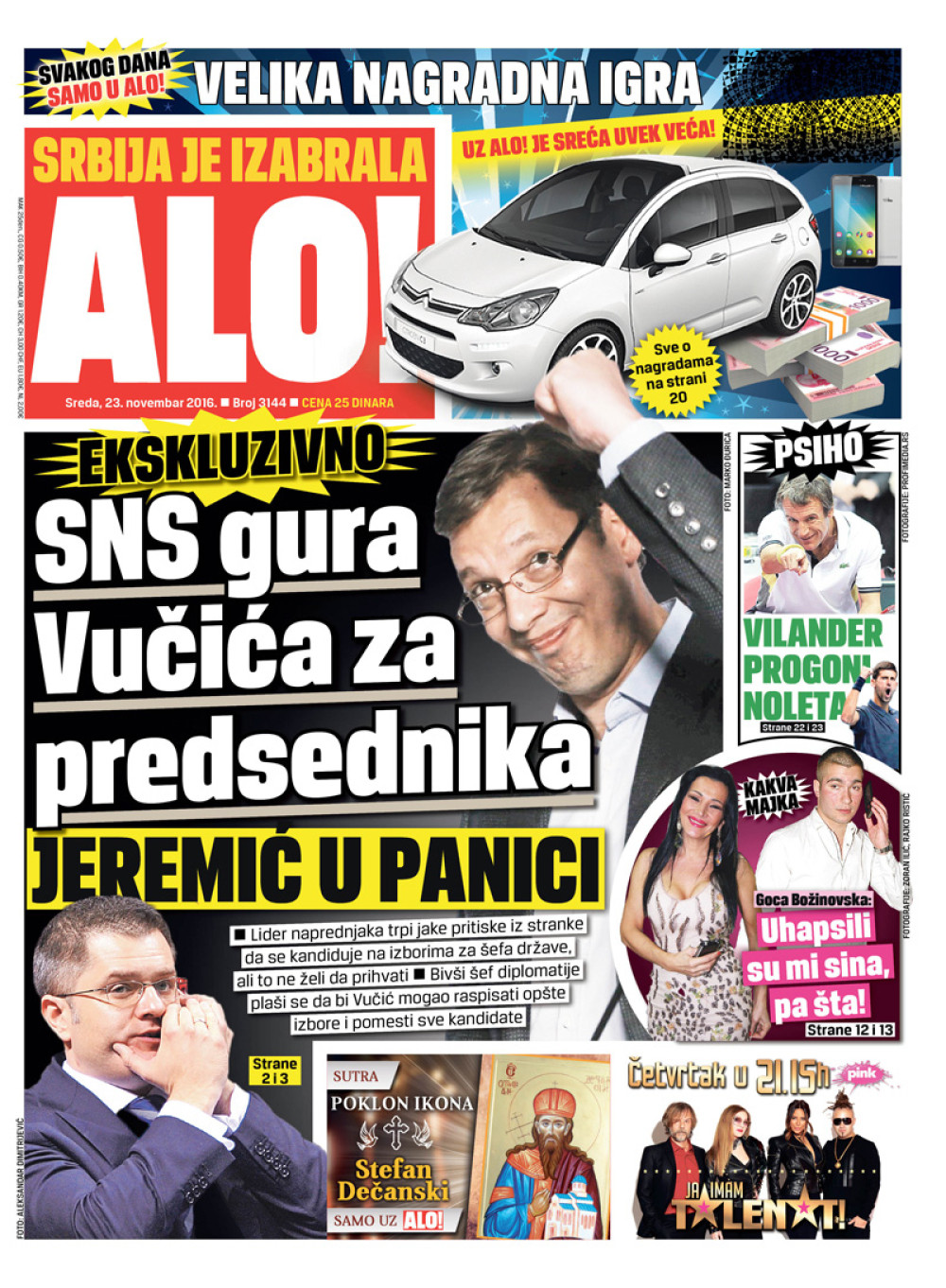 Naslovna za: 23.11.2016