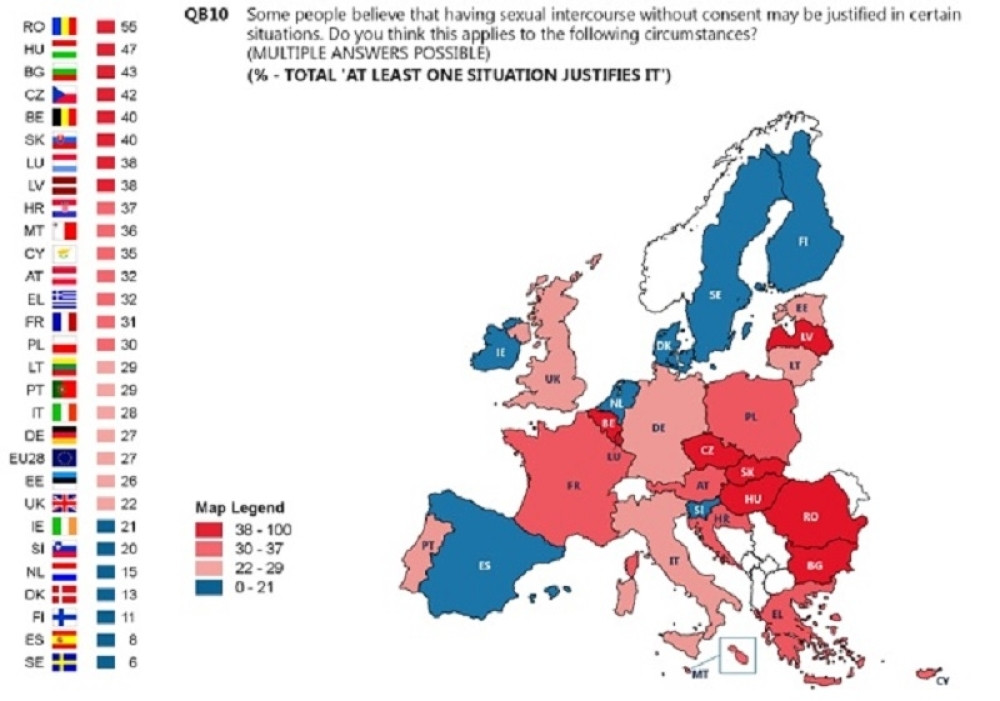 Svaki četvrti stanovnik EU opravdava silovanje!