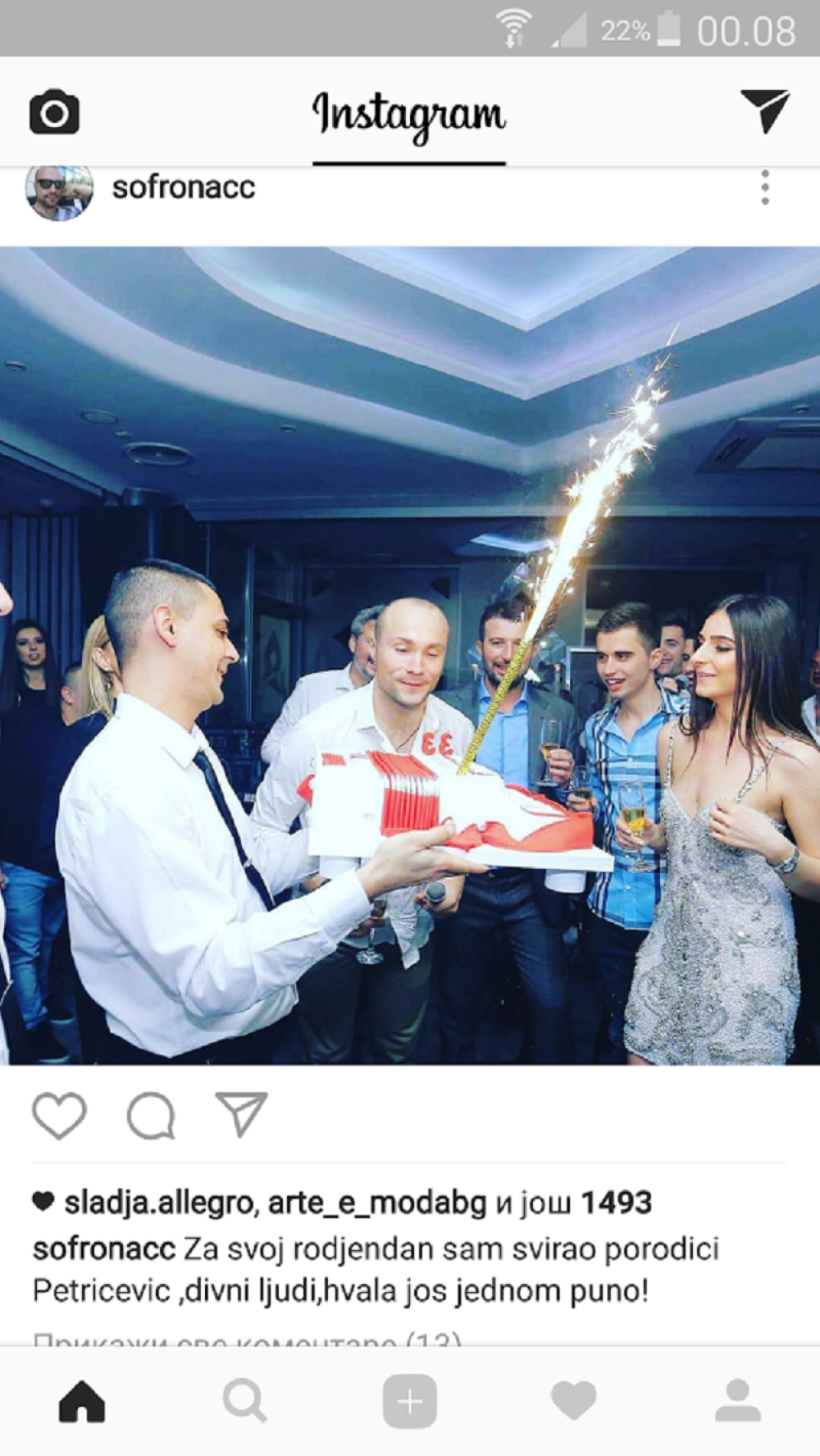 Sofra proslavio rođendan (FOTO)