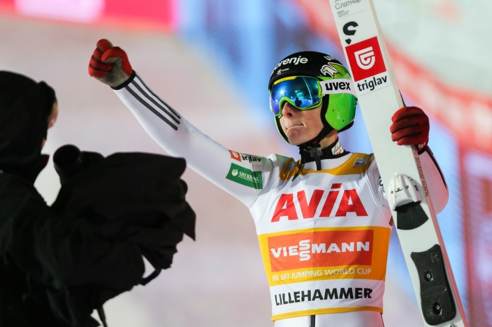 Domen Prevc slavio u Lilehameru