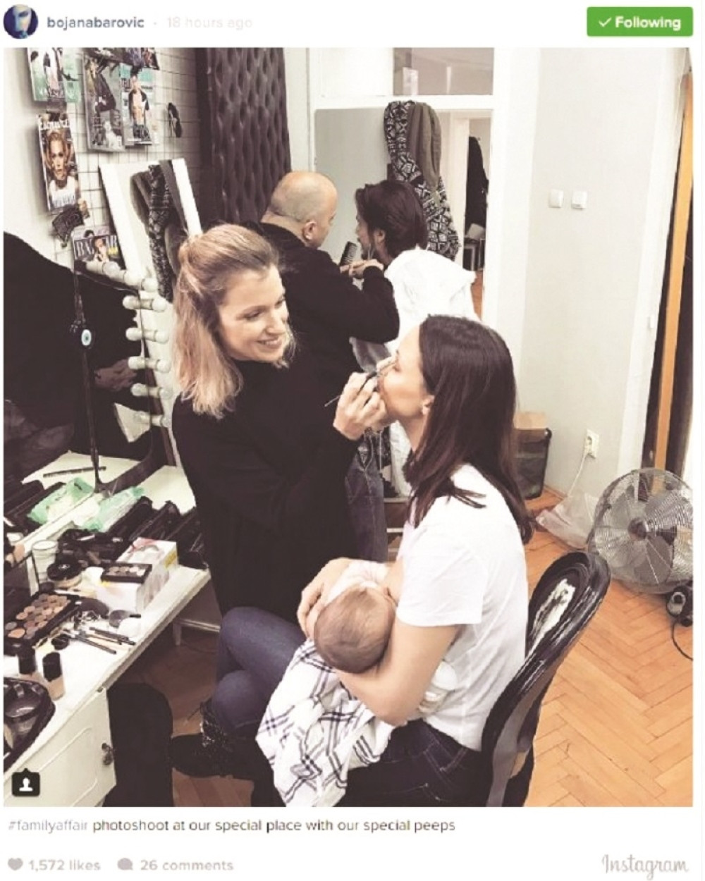 Bojana Rokvić doji bebu u salonu lepote