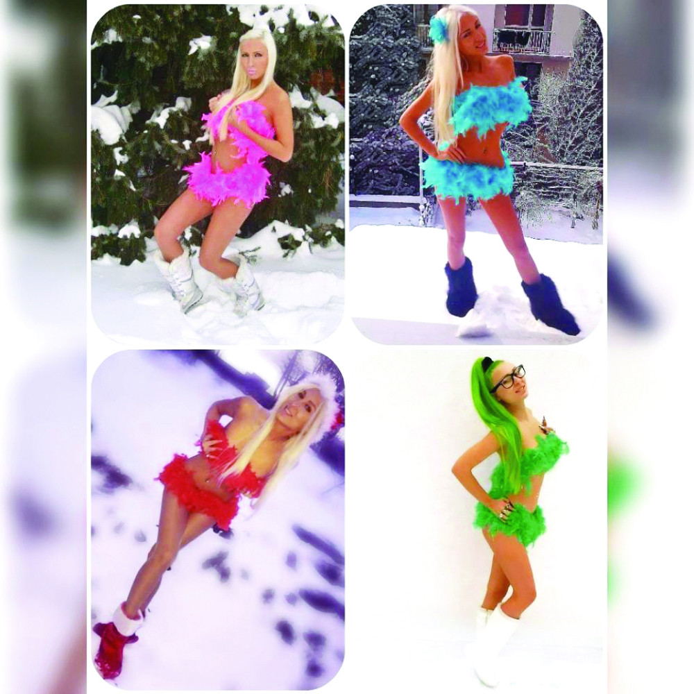 Ema ima trip da se gola valja po snegu!