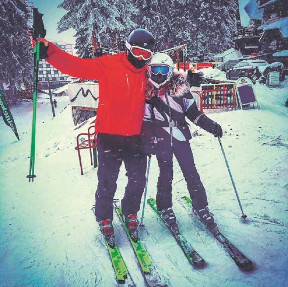 Aco Pejović zimuje sa ćerkom