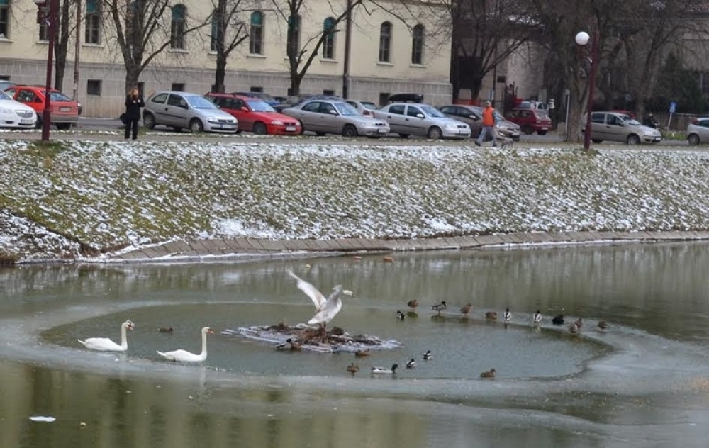 Muškarac se potpuno go prošetao centrom grada, pa se okupao u ledenom jezeru (VIDEO)!