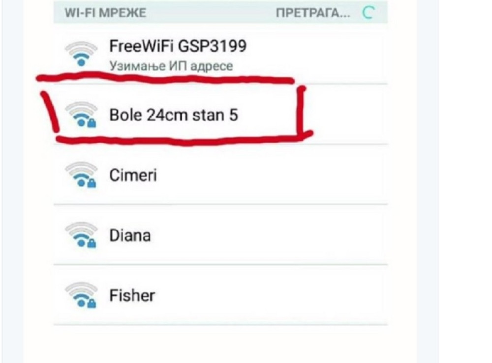 Mere penisa kao šifra za internet