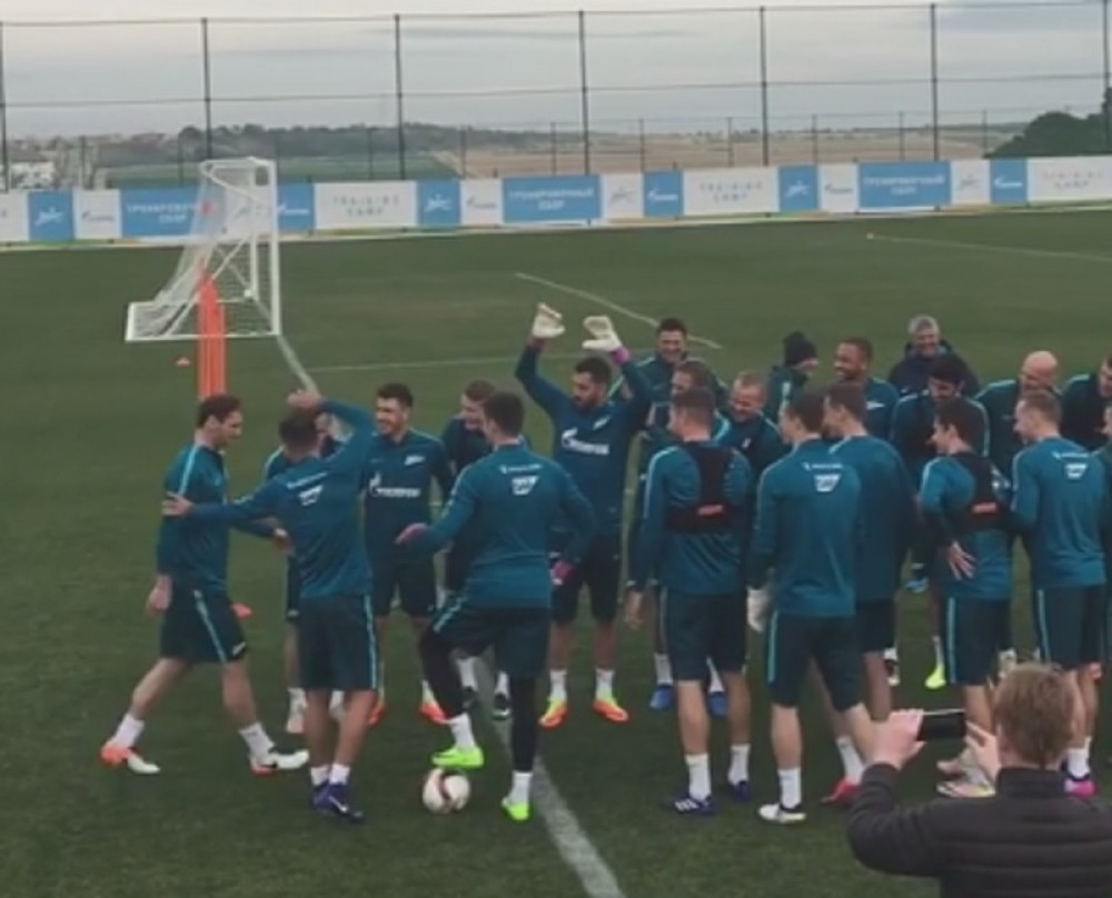 "Ćuške" za Baneta na prvom treningu Zenita (VIDEO)