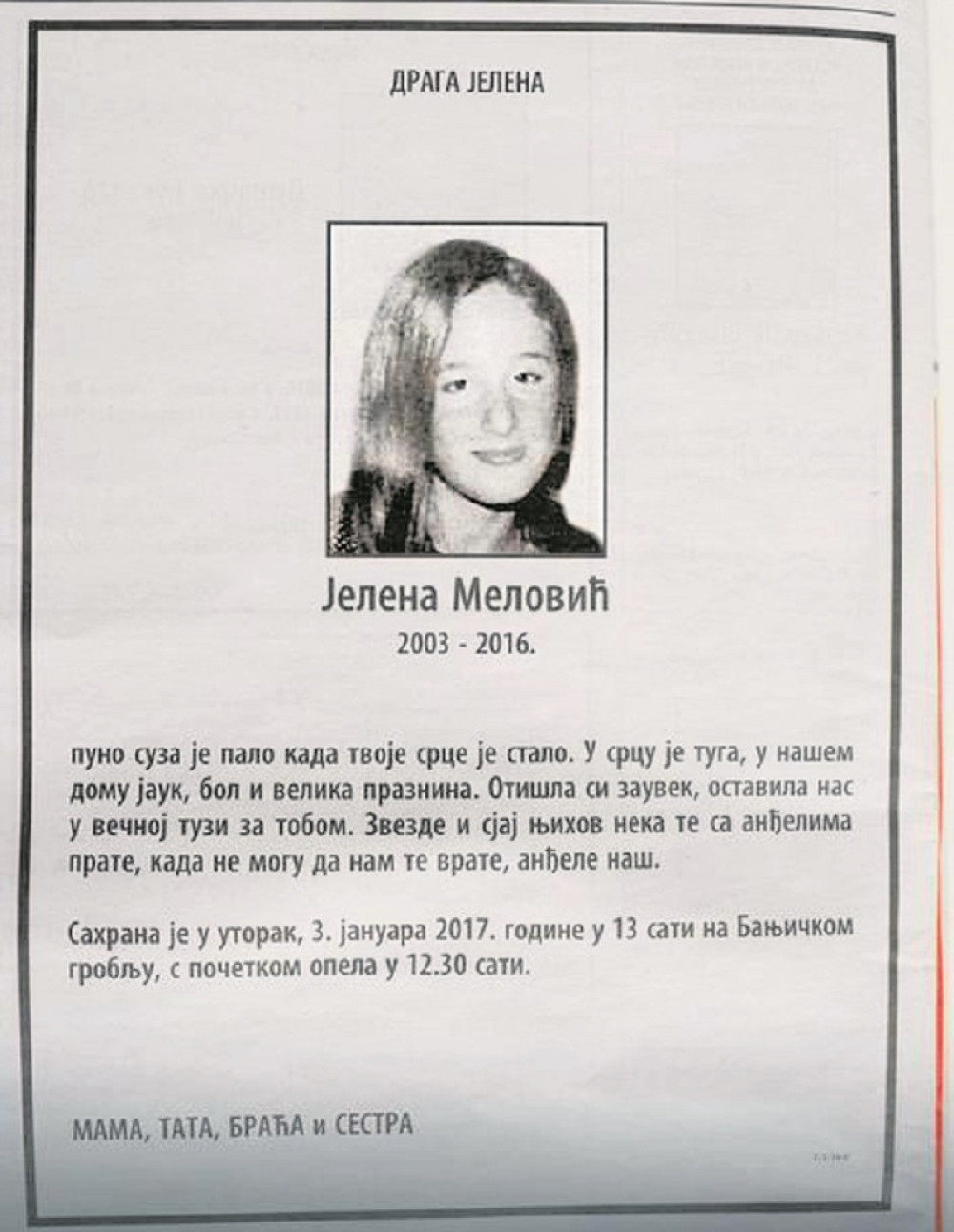 Pokušavala sam da oživim ćerku!