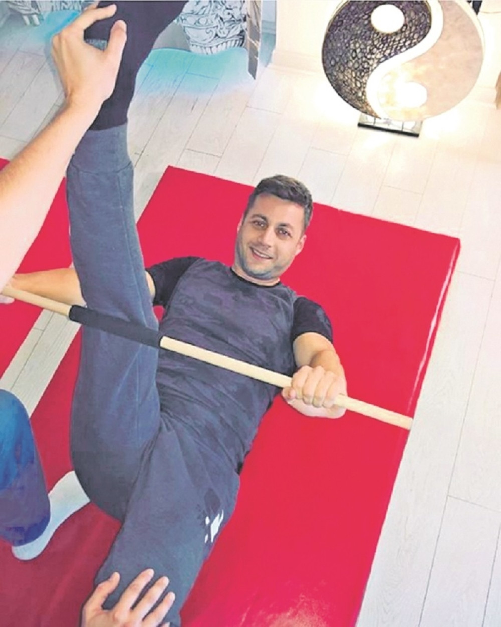 Bojan Leksington trenira pomoću štapa