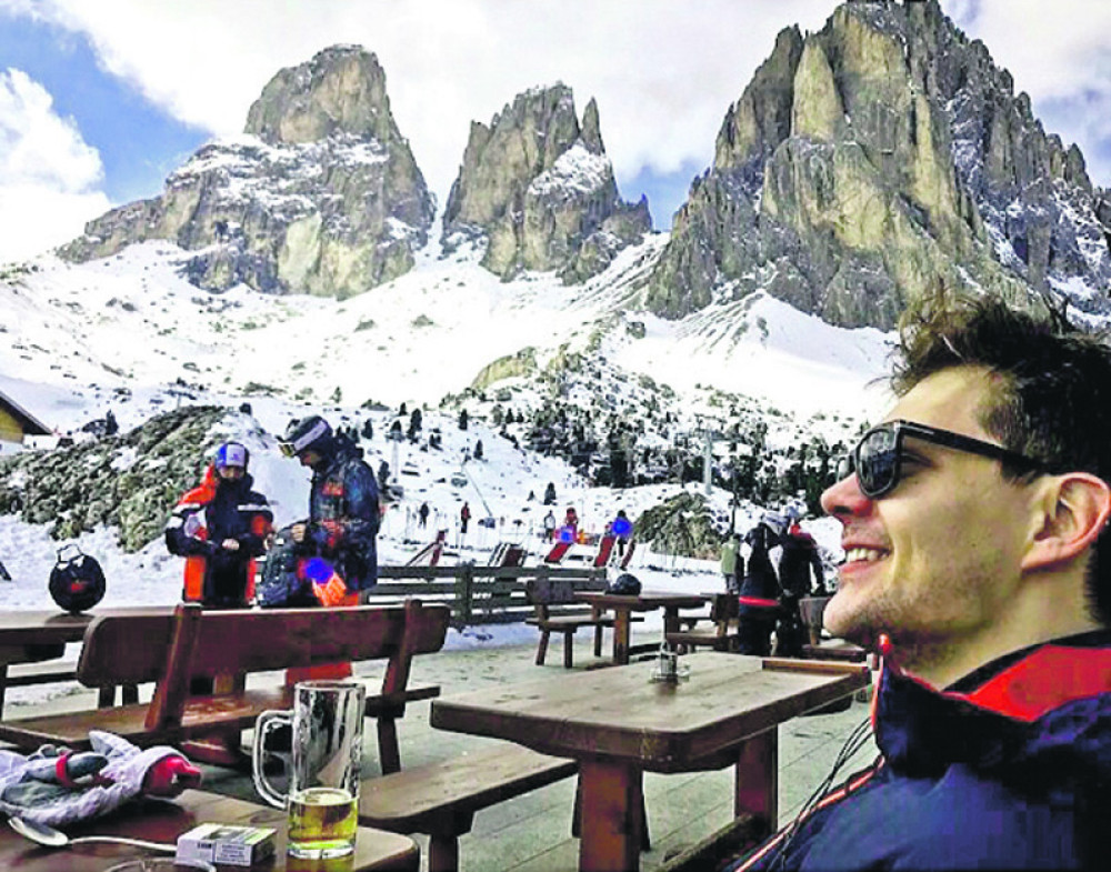 Miloš Biković skija u Italiji